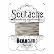 Beadsmith Rayon soutache Schnur 3mm - Silver grey